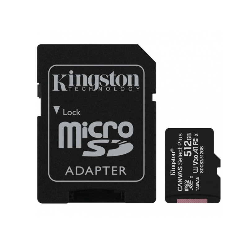 Card 512GB Kingston Canvas Select Plus cu adaptor, SDCS2/512GB