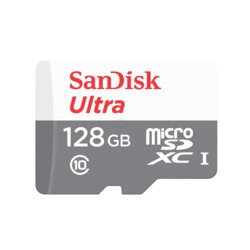 Card memorie 128GB SanDisk Ultra Android, gri, SDSQUNR-128G-GN3MN