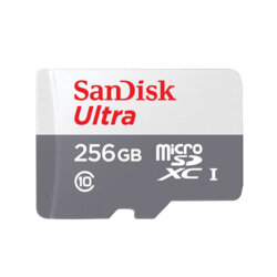 Card memorie 256GB SanDisk Ultra Android, gri, SDSQUNR-256G-GN3MN