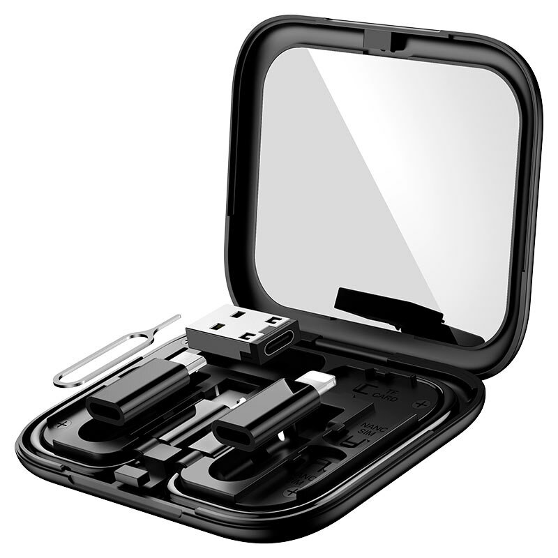 Set cablu + adaptoare Micro-USB, Type-C, iPhone, USB Hoco U114