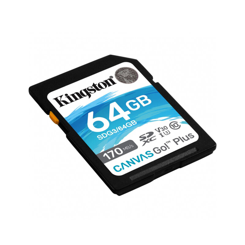 Card memorie SDXC 64GB Kingston Canvas Go Plus, SDG3/64GB