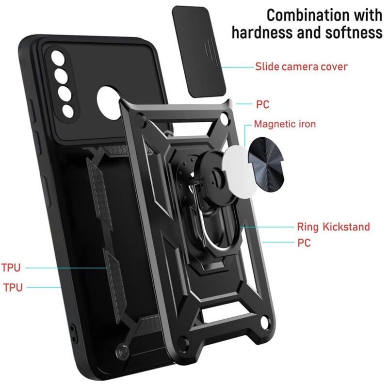 Husa Huawei P30 Lite protectie camera Techsuit CamShield Series, roz