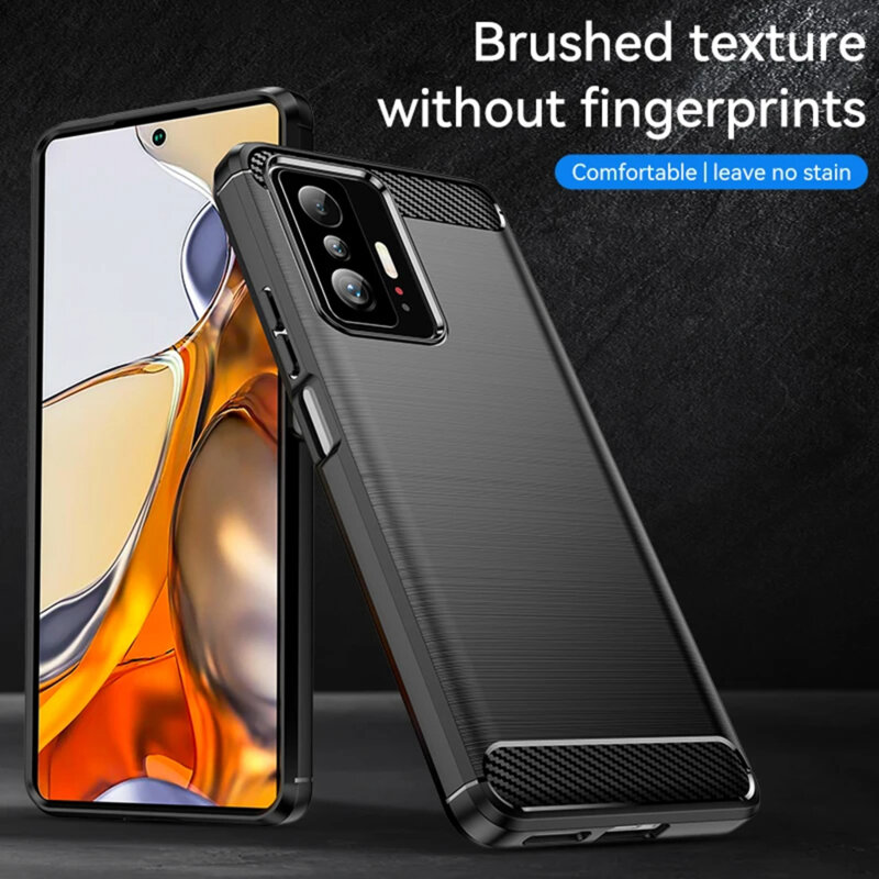 Husa Xiaomi 11T Techsuit Carbon Silicone, albastru