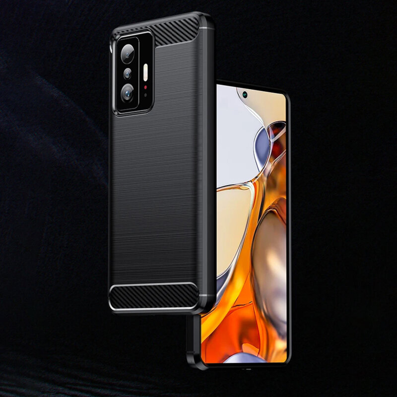 Husa Xiaomi 11T Pro Techsuit Carbon Silicone, albastru