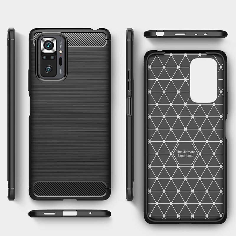 Husa Xiaomi Redmi Note 10 Pro Techsuit Carbon Silicone, albastru