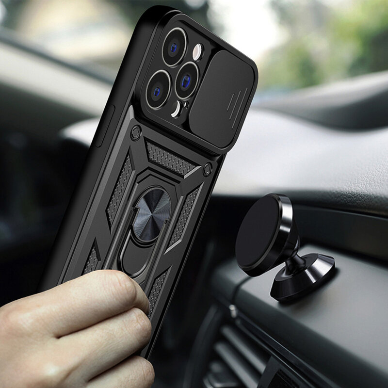 Husa iPhone 15 Pro protectie camera Techsuit CamShield Series, roz