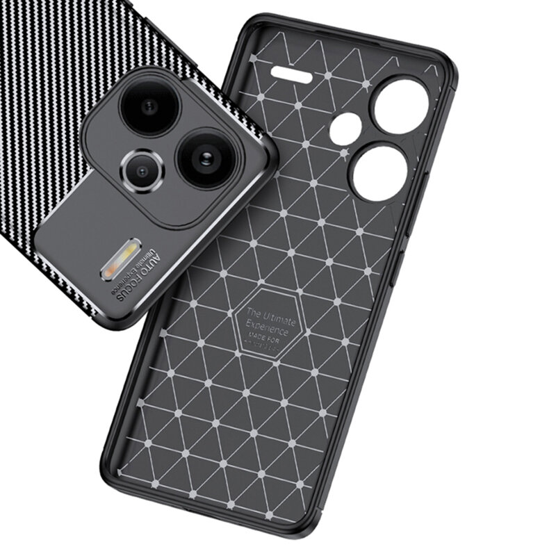 Husa Xiaomi Redmi Note 13 Pro+ 5G Techsuit CarbonFiber, negru