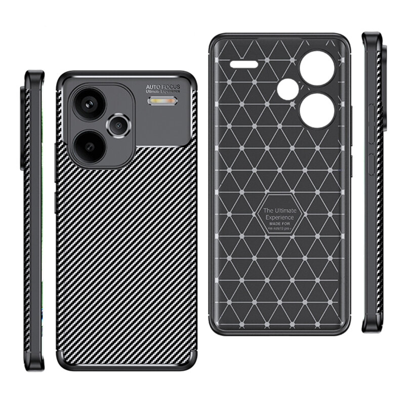 Husa Xiaomi Redmi Note 13 Pro+ 5G Techsuit CarbonFiber, negru