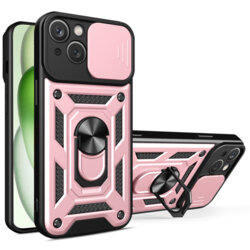 Husa iPhone 15 protectie camera Techsuit CamShield Series, roz