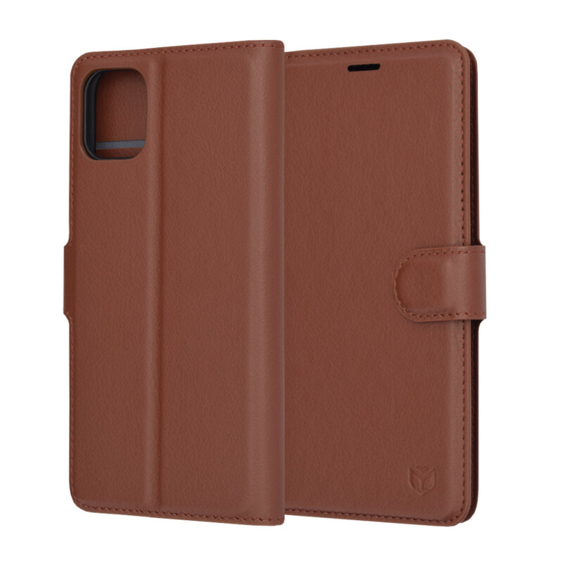 Husa iPhone 11 Techsuit Leather Folio, maro