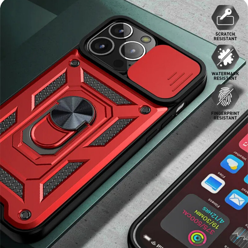 Husa iPhone 12 Pro protectie camera Techsuit CamShield Series, verde