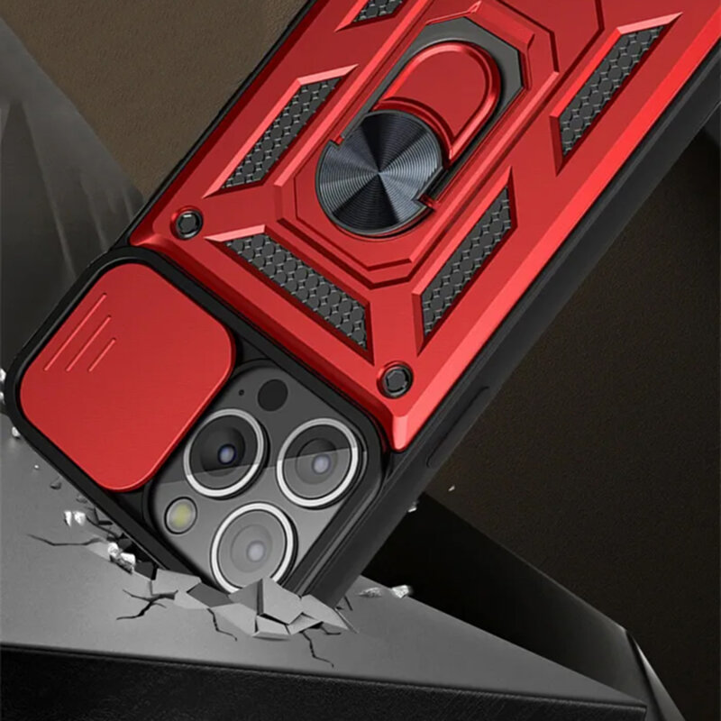 Husa iPhone 12 Pro protectie camera Techsuit CamShield Series, verde