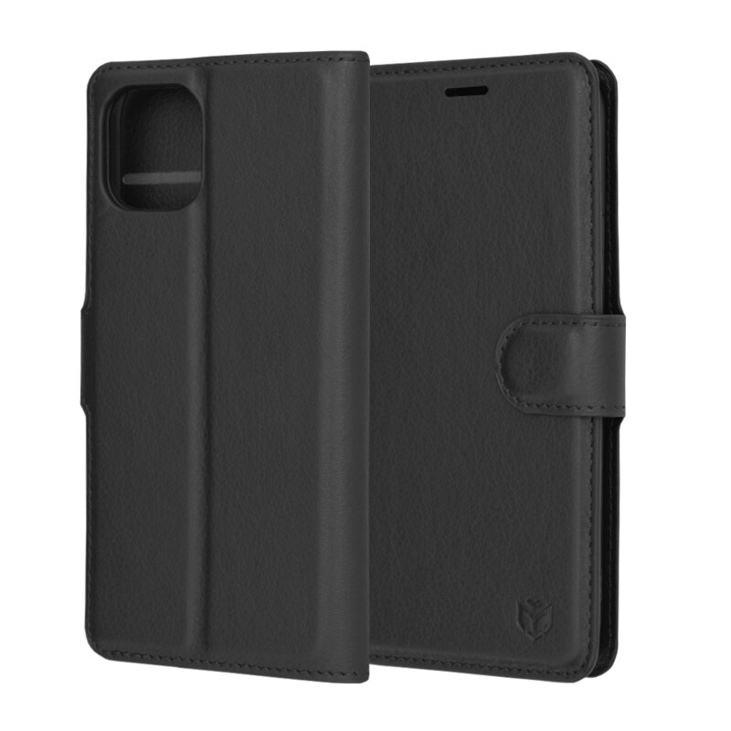 Husa iPhone 11 Pro Techsuit Leather Folio, negru
