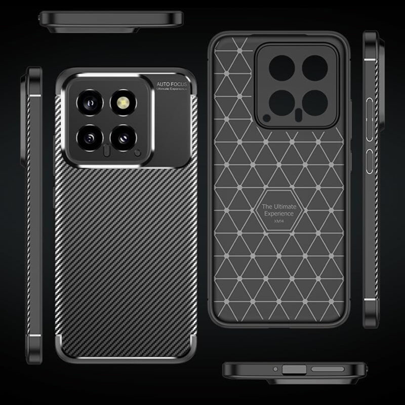 Husa Xiaomi 14 Techsuit CarbonFiber, negru