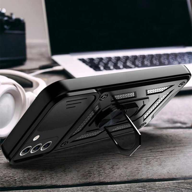 Husa Samsung Galaxy S22 Plus 5G protectie camera Techsuit CamShield Series, verde