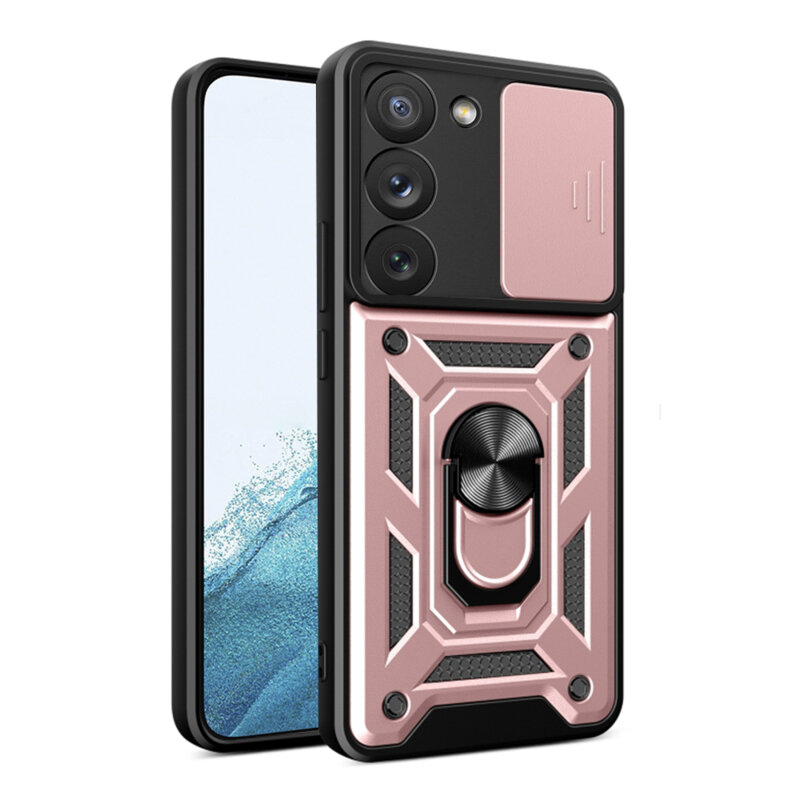 Husa Samsung Galaxy S22 5G protectie camera Techsuit CamShield Series, roz