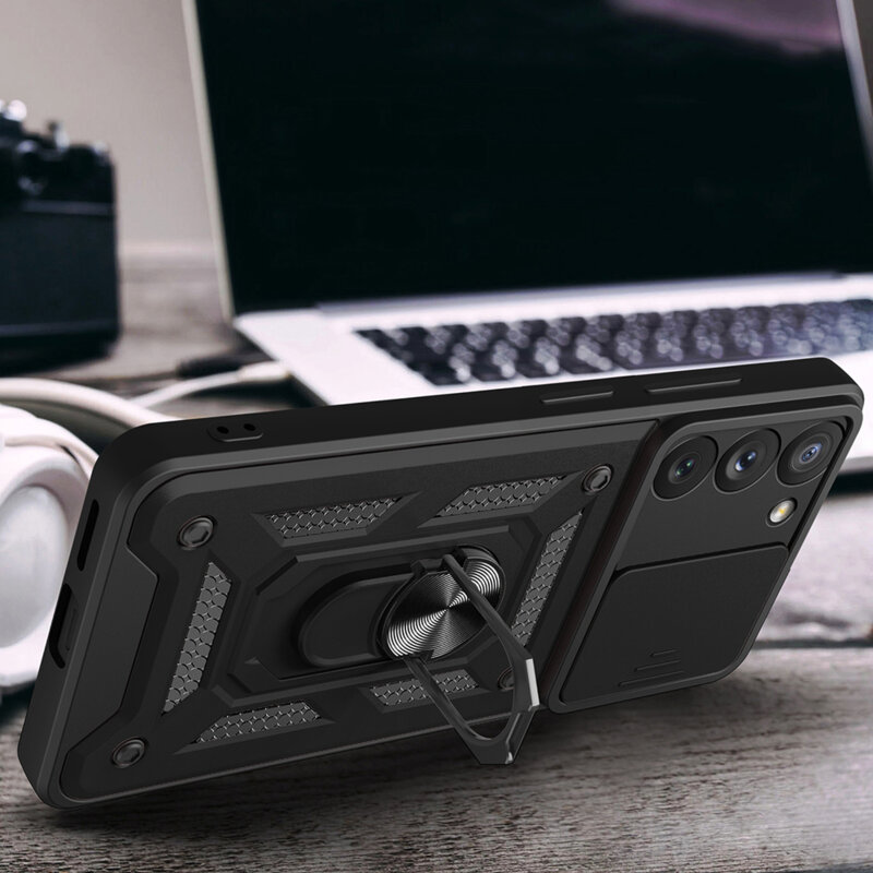 Husa Samsung Galaxy S22 5G protectie camera Techsuit CamShield Series, roz