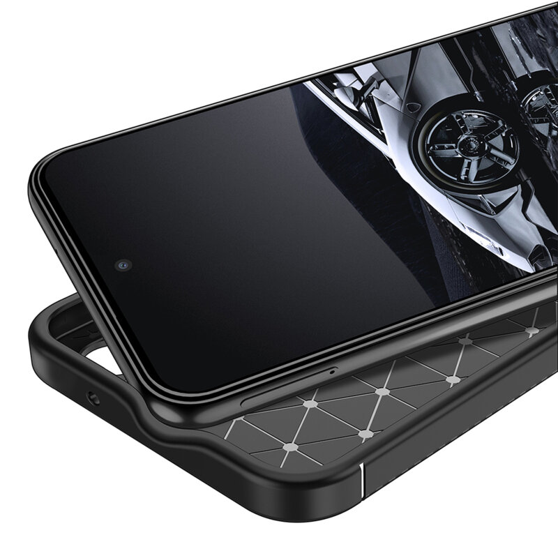 Husa Samsung Galaxy S23 Plus Techsuit CarbonFiber, negru