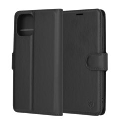 Husa iPhone 12 Techsuit Leather Folio, negru