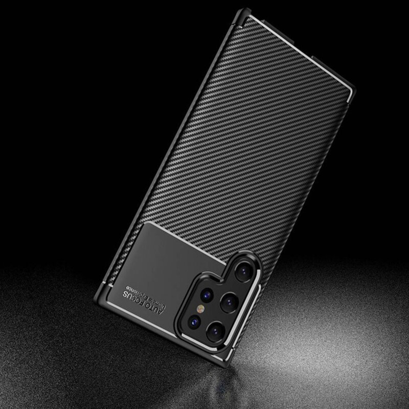 Husa Samsung Galaxy S22 Ultra 5G Techsuit CarbonFiber, negru
