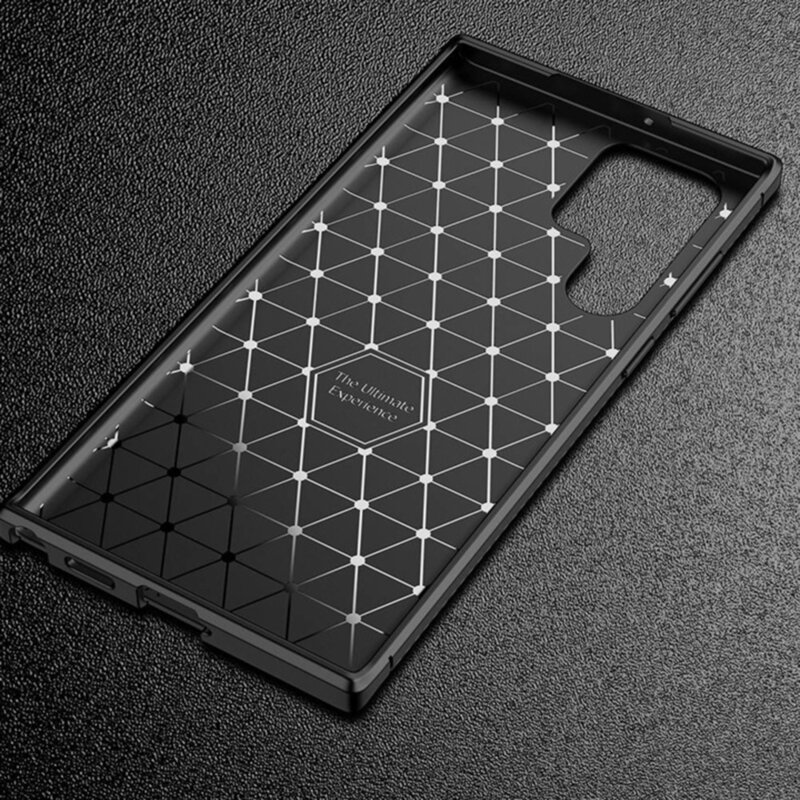 Husa Samsung Galaxy S22 Ultra 5G Techsuit CarbonFiber, negru