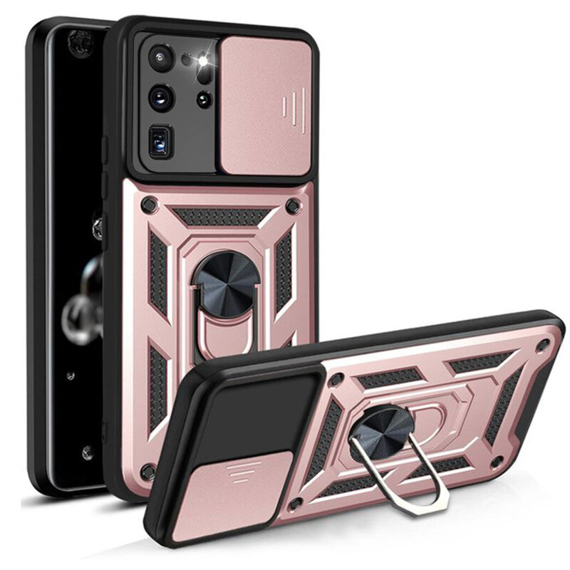 Husa Samsung Galaxy S20 Ultra protectie camera Techsuit CamShield Series, roz