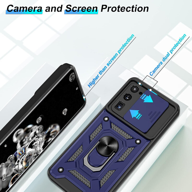 Husa Samsung Galaxy S20 Ultra 5G protectie camera Techsuit CamShield Series, roz