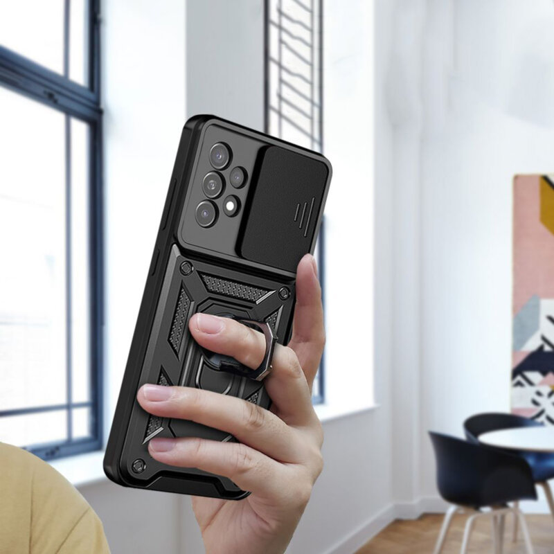 Husa Samsung Galaxy A52 4G protectie camera Techsuit CamShield Series, roz