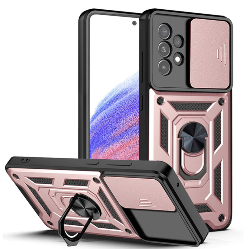 Husa Samsung Galaxy A52 5G protectie camera Techsuit CamShield Series, roz