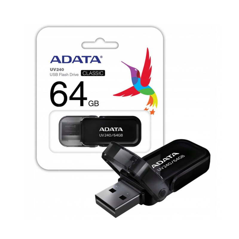 Memorie externa 64GB Adata UV240, USB 2.0, AUV240-64G-RBK