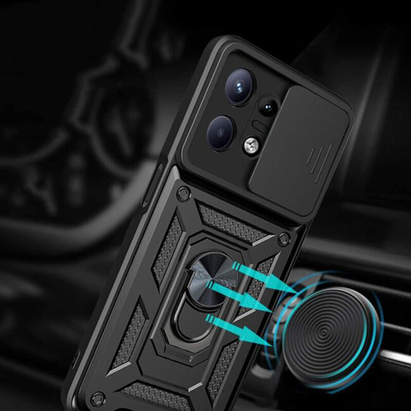 Husa Motorola Edge 50 Pro protectie camera Techsuit CamShield Series, negru