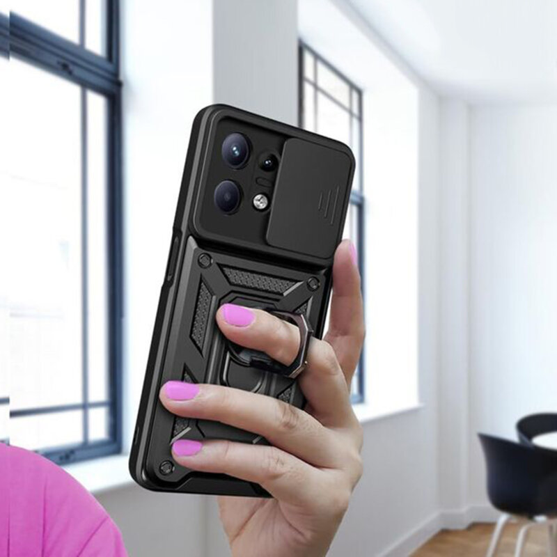 Husa Motorola Edge 50 Pro protectie camera Techsuit CamShield Series, negru