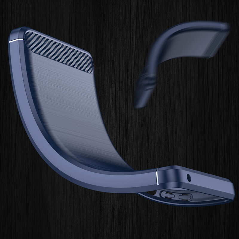 Husa iPhone 11 Pro Max Techsuit Carbon Silicone, albastru