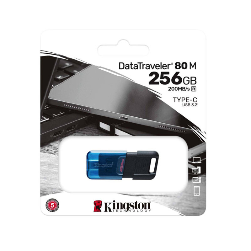 Memorie externa 256GB, Type C Kingston DT80M, bleu, DT80M/256GB