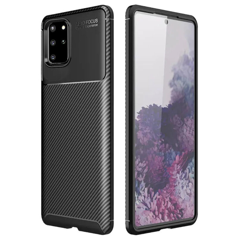 Husa Samsung Galaxy S20 Plus 5G Techsuit CarbonFiber, negru