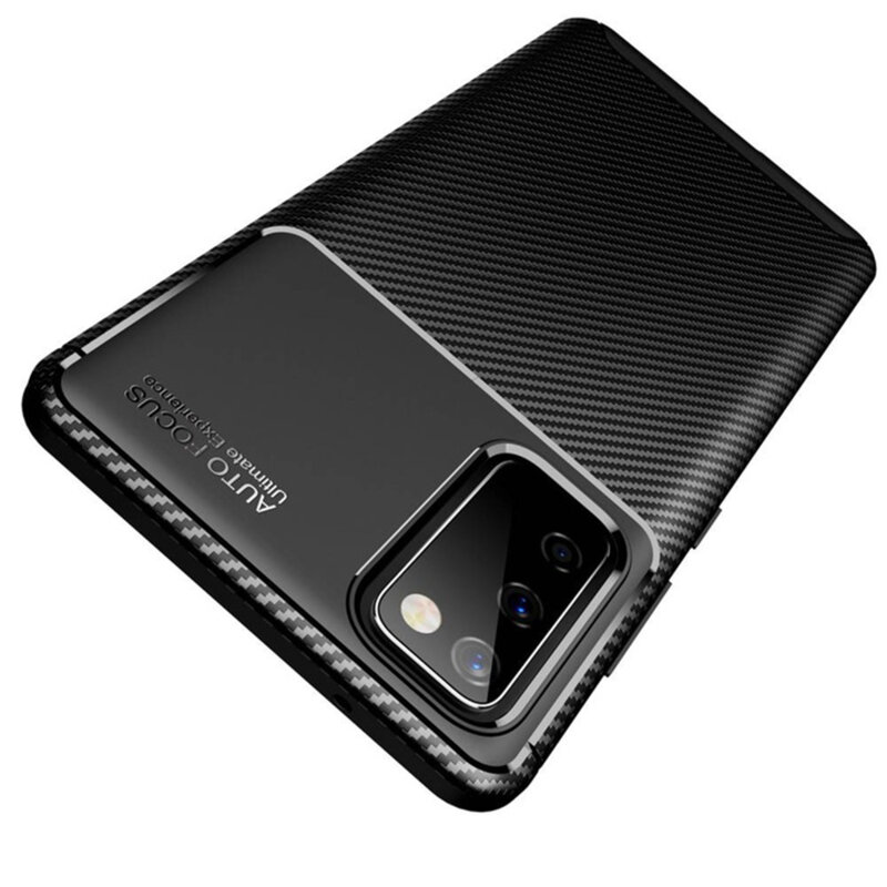 Husa Samsung Galaxy S20 Plus 5G Techsuit CarbonFiber, negru