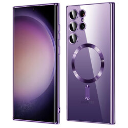 Husa premium Samsung Galaxy S23 Ultra Techsuit Luxury Crystal MagSafe, mov