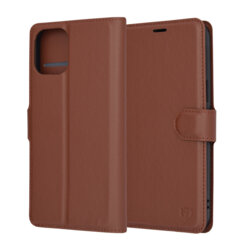 Husa iPhone 12 Pro Max Techsuit Leather Folio, maro