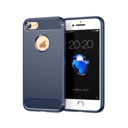 Husa iPhone 8 Techsuit Carbon Silicone, albastru