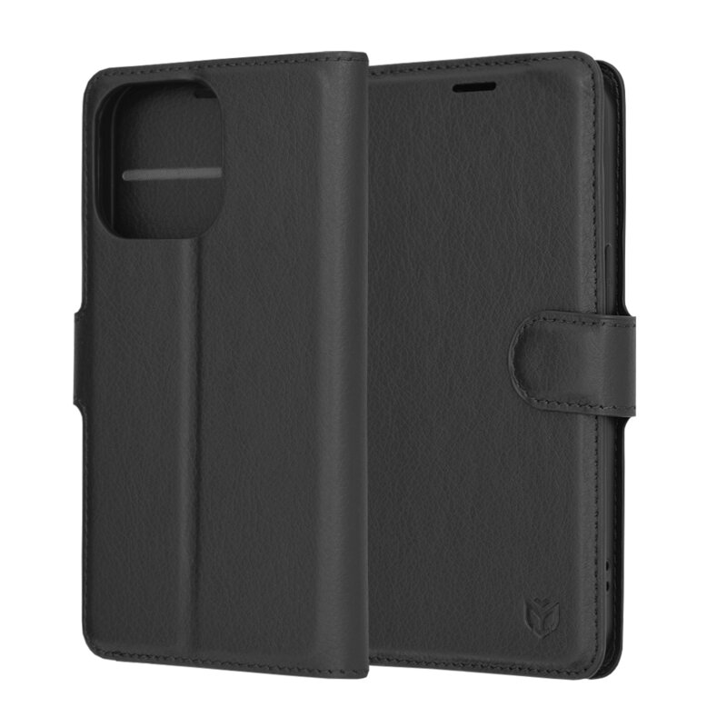 Husa iPhone 13 Pro Techsuit Leather Folio, negru