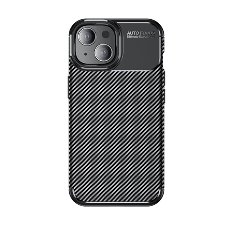 Husa iPhone 15 Plus Techsuit CarbonFiber, negru