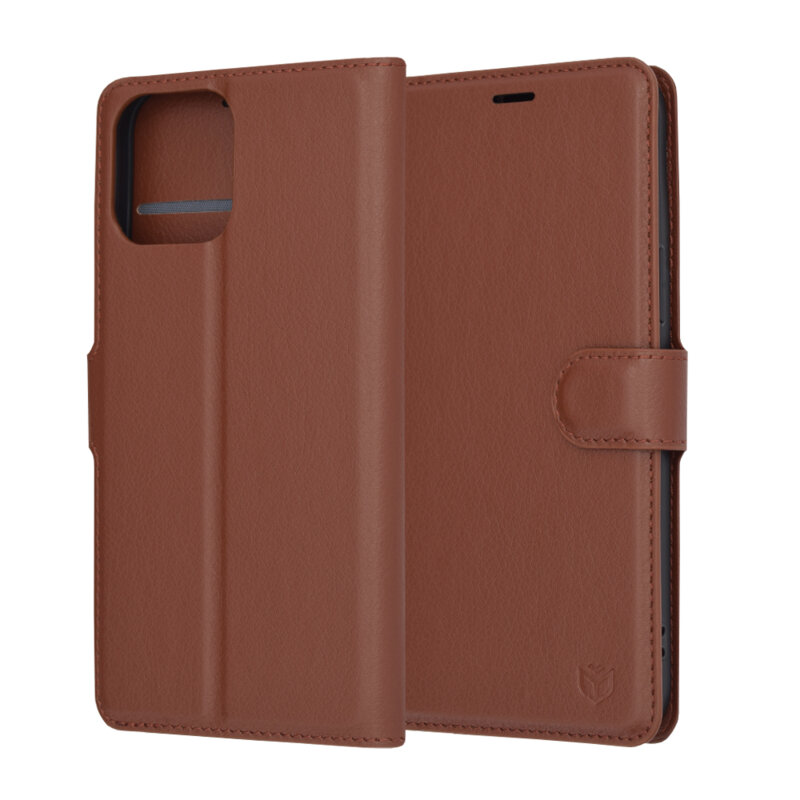 Husa iPhone 13 Pro Max Techsuit Leather Folio, maro