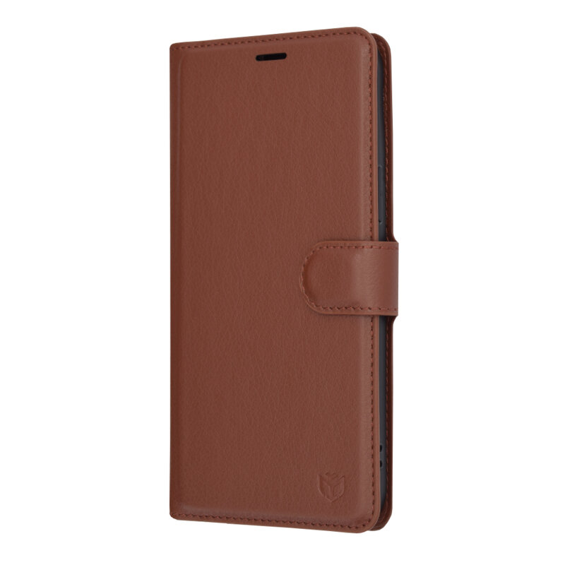 Husa iPhone 13 Pro Max Techsuit Leather Folio, maro