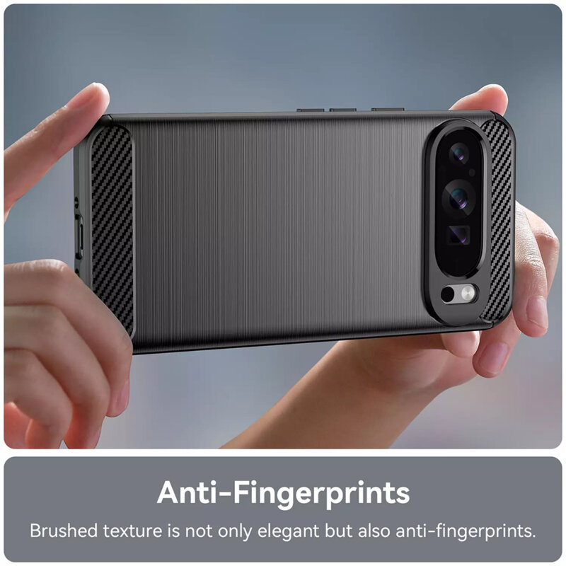 Husa Google Pixel 9 Pro XL Techsuit Carbon Silicone, albastru