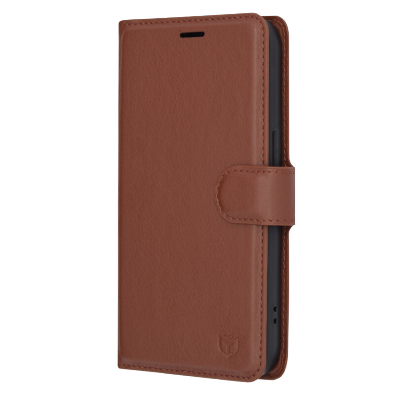 Husa iPhone 14 Pro Techsuit Leather Folio, maro