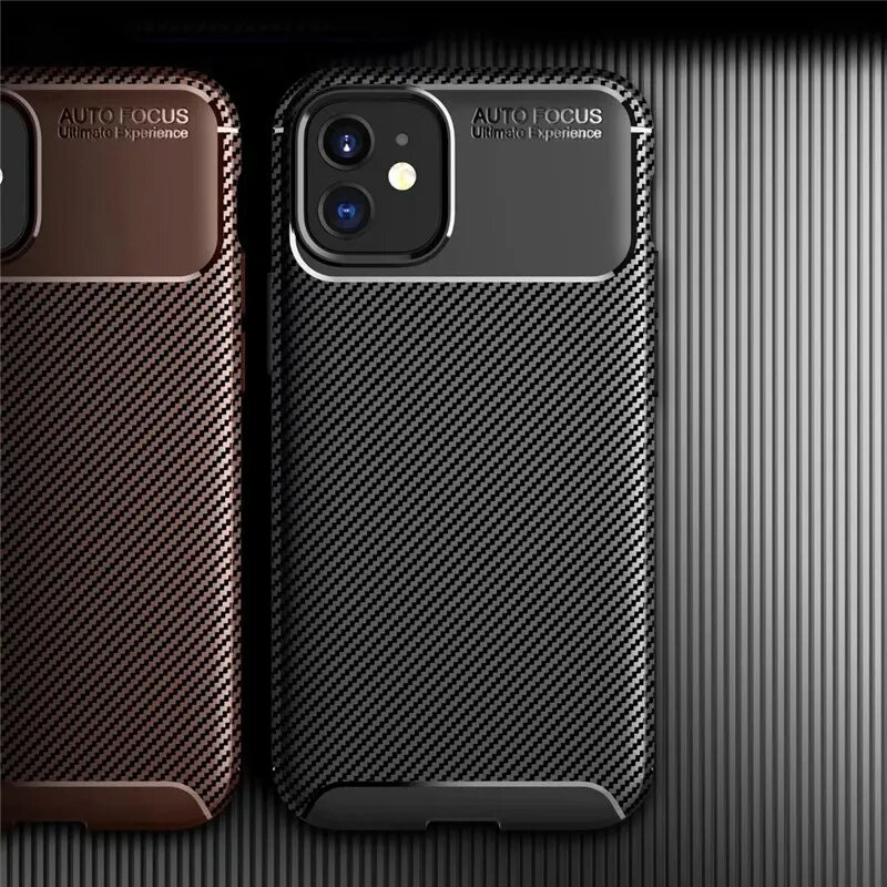Husa iPhone 12 Techsuit CarbonFiber, negru