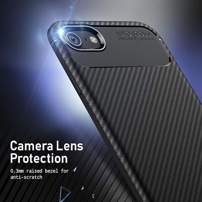 Husa iPhone X, iPhone 10 Techsuit CarbonFiber, negru