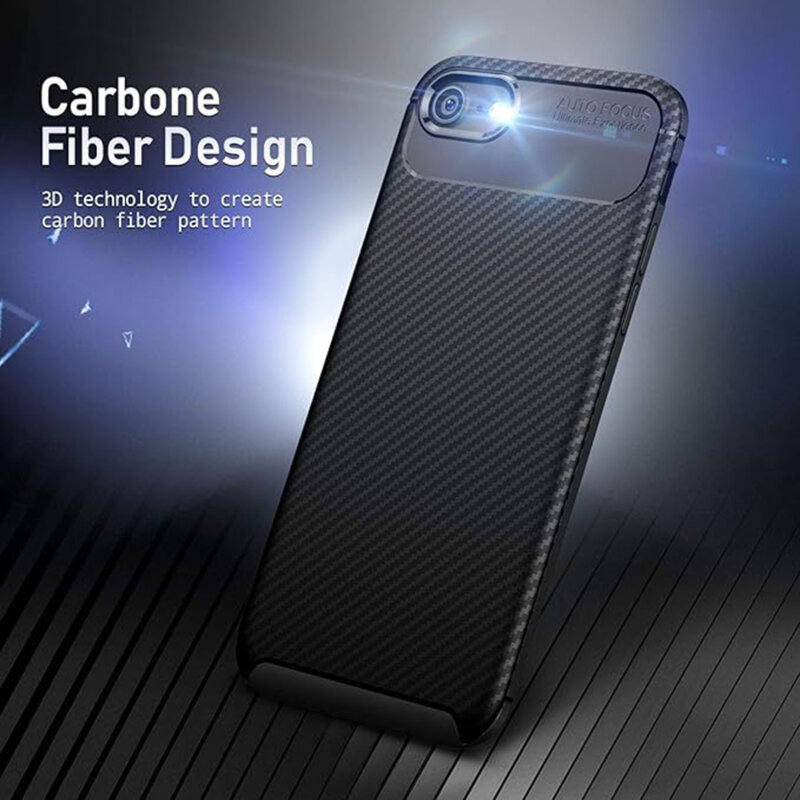 Husa iPhone X, iPhone 10 Techsuit CarbonFiber, negru
