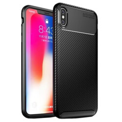 Husa iPhone XS Techsuit CarbonFiber, negru