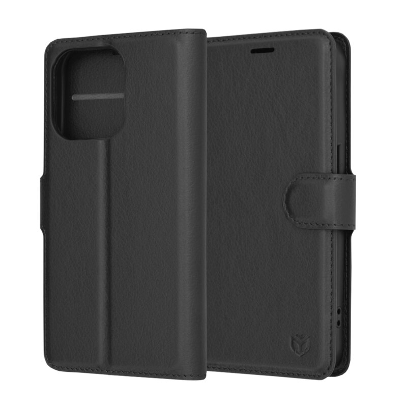 Husa iPhone 15 Pro Techsuit Leather Folio, negru